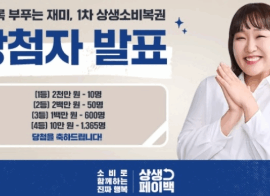 상생소비복권 1차 2025명 당첨…”1등 2000만 원”